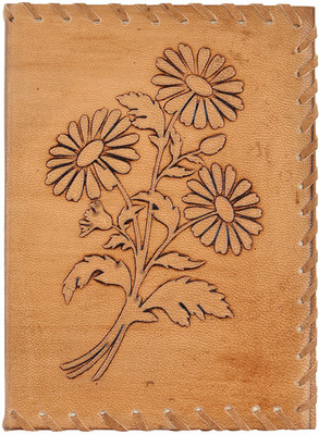

Hare Krishna Handicrafts Regular Diary(Flower emboss handmade leathe journal diary, Tan)