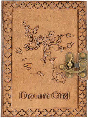 

Hare Krishna Handicrafts Regular Diary(Dream Girl beautiful handicraft leather diary, Tan)