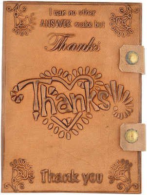

Hare Krishna Handicrafts Regular Diary(Thanks handicraft handmade paper leather diary journal notebook, Tan)