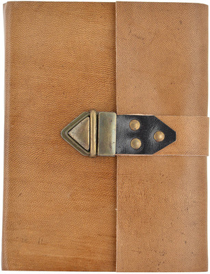 

Hare Krishna Handicrafts Regular Diary(Handmade paper leather diary, Tan)