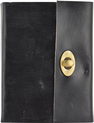 

Hare Krishna Handicrafts Regular Diary(Handmade Paper black leather diary with closer, Black)