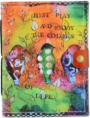 

Hare Krishna Handicrafts A5 Diary(Birds colour handicraft canvas fabric diary, Multicolor)