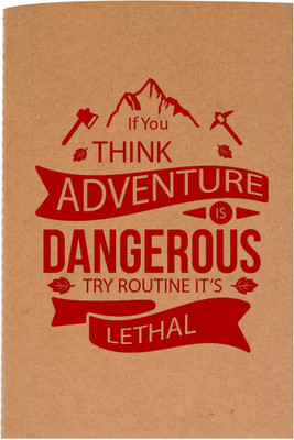 

The Crazy Me A5 Diary(If You Think Adventure Brown & Red, Brown)