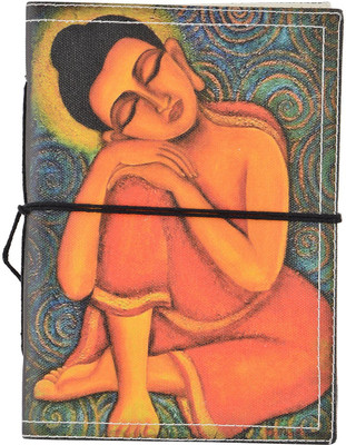 

Hare Krishna Handicrafts A5 Diary(Buddha painting canvas cover handicraft notebook diary, Multicolor)