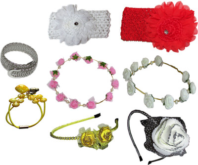

Heera Combo of Multi Color Floral Hairbands Hair Accessory Set(Multicolor)