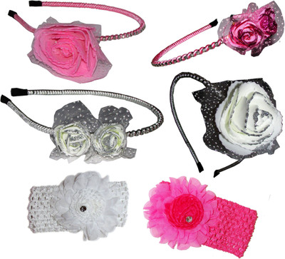 

Heera Combo of Multi Color Floral Hairbands Hair Accessory Set(Multicolor)
