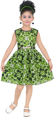 80% OFF on BAHUBALI Girls Midi/Knee Length Casual Dress(Green, Sleeveless)  on Flipkart | PaisaWapas.com
