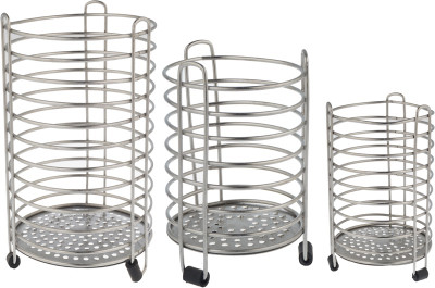

Magic's Max Utensils Basket Stand Stainless Steel Pack of 3 Stainless Steel Kitchen Rack(Steel)