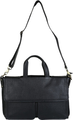 

American-Elm 17 inch Expandable Laptop Messenger Bag(Black)