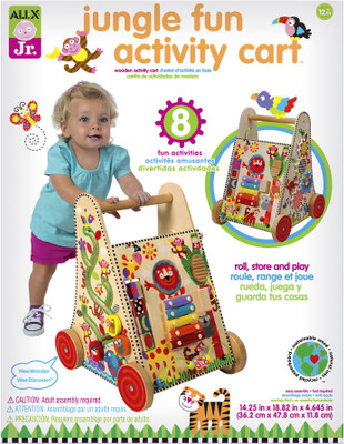 

Alex Toys Jungle Fun Activity Wooden Push Cart(Multicolor)