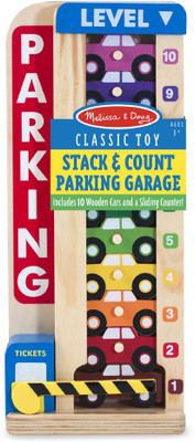 

Melissa & Doug Wooden Stack & Count Parking Garage(Multicolor)