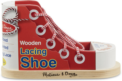 

Melissa & Doug Wooden Lacing Shoe(Multicolor)