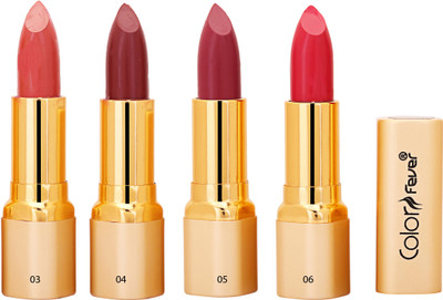 

Color Fever Matte Lipstick 03(Peach, Nude, Wine, Pink)