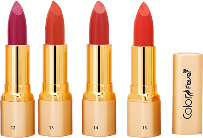 

Color Fever Matte Lipstick 12(Purple, Peach, Brick Orange, orange)