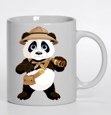 

PIXART Cute Panda Ceramic Mug(250 ml), White
