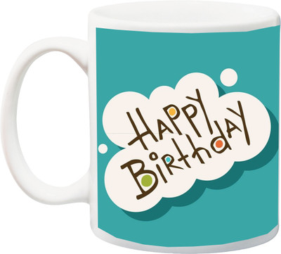 

Stylotrendz Birthday Gift Happy Birthday Printed Ceramic Mug(325 ml), Multicolor
