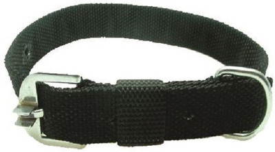 

SICONS Dog Collar Sicons Nylon XXL Adjustable Plain Black 1.5 inch Plain Dog Collar Charm(Black, Round)