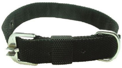 

SICONS Dog Collar Sicons Nylon XL Adjustable Plain Black 1.25 inch Plain Dog Collar Charm(Black, Round)