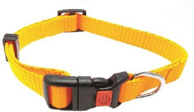 

SICONS Dog Collar Sicons Nylon Small adjustable Plain Orange 15mm Plain Dog Collar Charm(Orange, Round)