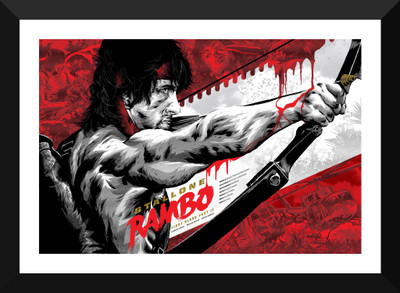 

Hollywood Movie Poster Collection II - Rambo-First-Blood-Part-II - Premium Quality Framed Poster (12 x 17 inches) For Home & Office Decoration Paper Print(17 inch X 12 inch)