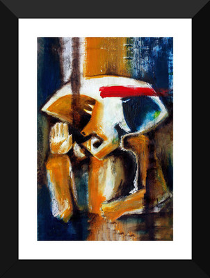 

Indian Art Painting Collection - Ganesha Paintings - Abstract Art - Ganpati Vinayak - Premium Quality Framed Poster Paper Print(17 inch X 12 inch)