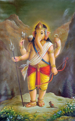 

Indian Art Painting Collection - Ganesha Paintings - Bal Ganesha - Premium Quality Poster Paper Print(17 inch X 12 inch)
