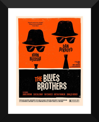 

Hollywood Movie Poster Collection II - Blues Brothers - Fan Art - Premium Quality Framed Poster (12 x 17 inches) For Home & Office Decoration Paper Print(17 inch X 12 inch)