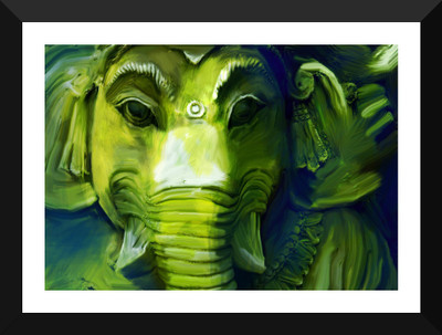 

Indian Art Painting Collection - Ganesha Paintings - Ganpati Vinayak - Remover Of All Obstacles - Premium Quality Framed Poster Paper Print(17 inch X 12 inch)
