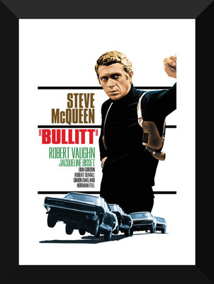 

Hollywood Movie Poster Collection II - Steve McQueen Bullitt - Premium Quality Framed Poster (12 x 17 inches) For Home & Office Decoration Paper Print(17 inch X 12 inch)