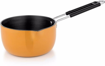 

Madhu Hard Anodised Induction Base With Spout Sauce Sauce Pan 16 cm diameter(Hard Anodised, Non-stick, Induction Bottom), Orange