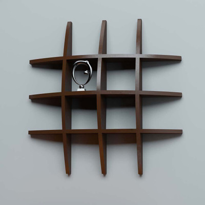 

TECH DECOR Wall Shelf Rack Globe Shape Wooden Wall Shelf(Number of Shelves - 6, Brown)