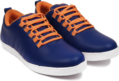 

True Soles Men's Blue PU Sneakers For Men(Blue