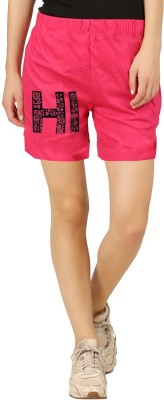 HOTFITS Graphic Print Women Light Blue Basic Shorts