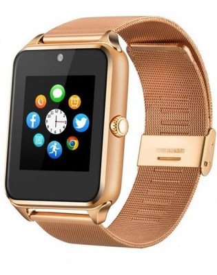 

ESTAR Presenting Bluetooth Smartwatch With Sim-Card Support Gold Smartwatch(Gold Strap Free Size)