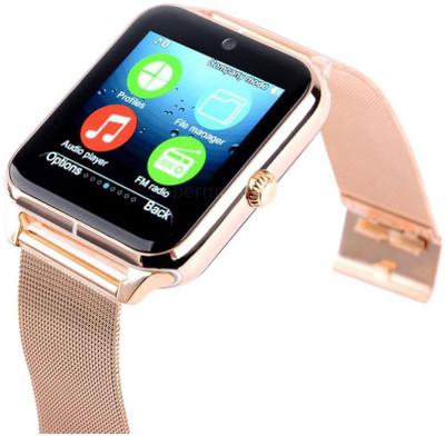 

ESTAR Presenting Bluetooth Smartwatch With Sim-Card Support for CTRL V5 Gold Smartwatch(Gold Strap Free Size)