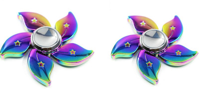 

Atarilights Metal Flower shaped Spinner (set of two)Ultra Fast Bearings, Finger Toy, Great Gift for ADD, ADHD(Purple)
