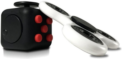 

Mayatra's White Fidget Spinner and Matt Red - Fidget Cube Combo Pack(Multicolor)