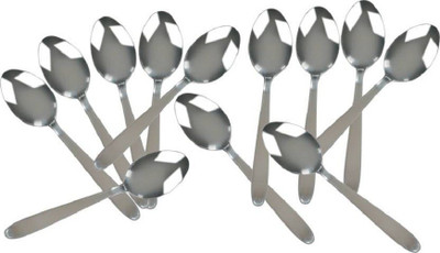 

Lavi Silver Shining Spoons Stainless Steel Table Spoon Set(Pack of 12)