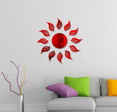

naveed arts  Acrylic sticker Sticker(Pack of 13, Red