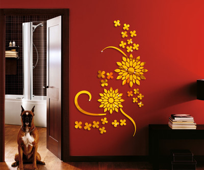 

naveed arts  Acrylic Sticker Sticker(Pack of 100, Gold