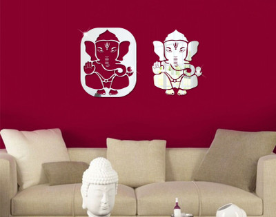 

naveed arts  Acrylic Sticker Sticker(Pack of 3, Silver
