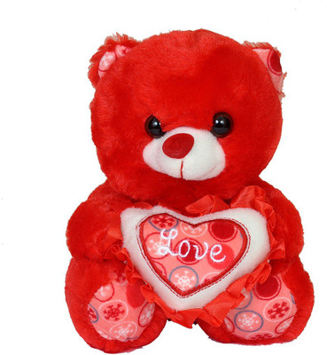 

Pingaksh Crafty Collection Red Teddy with Love Heart 22CM - 22 cm(White)