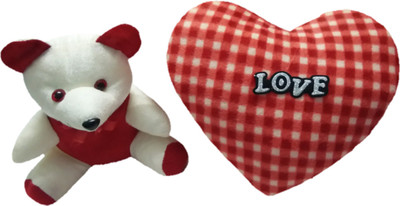 

Aparshi Lovable 50 cm heart and 24 cm Teddy soft toy (Combo pack of 2) LHT11 - 50 cm(Multicolor)