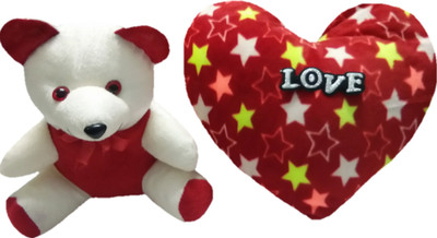 

Aparshi Lovable 50 cm heart and 24 cm Teddy soft toy (Combo pack of 2) LHT9 - 50 cm(Multicolor)
