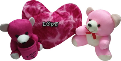 

Aparshi Lovely 50 cm Heart, 24 cm teddybear and 18 cm Penholder (Combo pack of 3)ALHP1 - 50 cm(Multicolor)