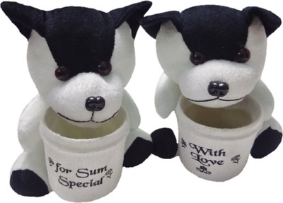 

Aparshi Dog stuffed soft toy pen holder (Pack of 2) - 18 cm(Multicolor)