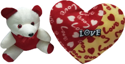 

Aparshi Lovable 50 cm heart and 24 cm Teddy soft toy (Combo pack of 2) LHT7 - 50 cm(Multicolor)