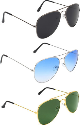 ABNER Aviator, Aviator, Aviator Sunglasses(For Men & Women, Black, Blue, Green) ABNER Aviator, Aviator, Aviator Sunglasses(For Men & Women, Black, Blue, Green)