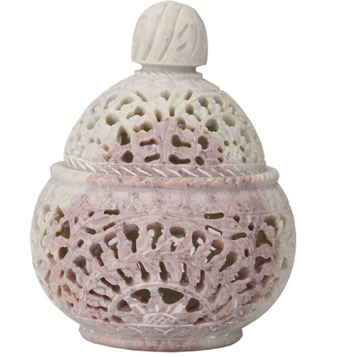 

Hand Feel Shoppe Handi Shaped Sandstone Tea light holder Table Lamp(10 cm, Beige)