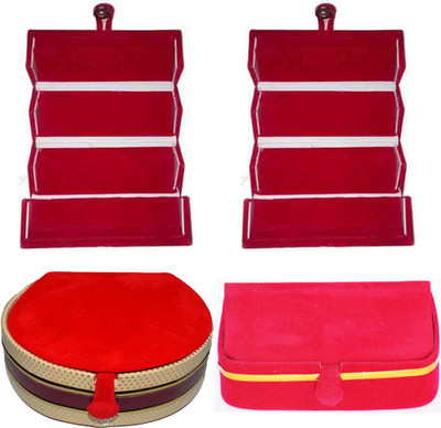 

Aadhya combo of bangle & earring folder pack of 4 Vanity Box(Multicolor)